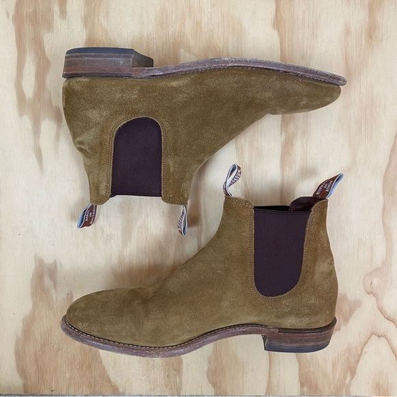 R.M. Williams Women's Brown/Tan Suede Chelsea Boots